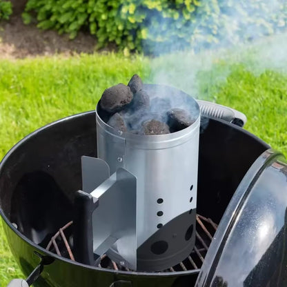 EPISENT Barbecue Grill Trolley and Heavy Duty BBQ Chimney Starter - Outdoor Barbecue Grill Trolley - Quick Start Charcoal & Coal Burner for Faster Grilling - Garden BBQ