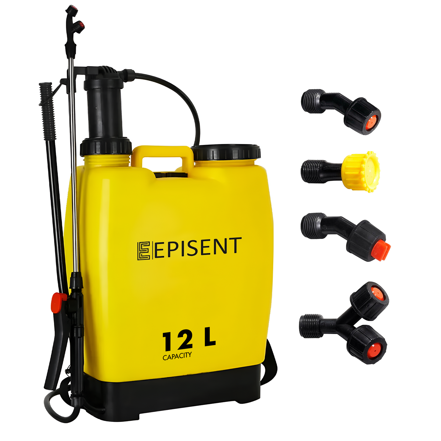 EPISENT Pressure Pump Sprayer  Garden Pressure Sprayer with Adjustable Mist & Jet Nozzle, Carry Strap, 60cm Long Lance, Leakproof Tank – Pump Action Sprayer for Weed Killer, Roof & Patio Cleaning